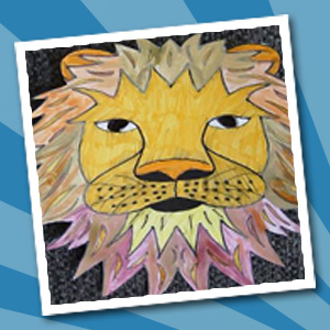Knutseltafel - Oranje leeuw masker