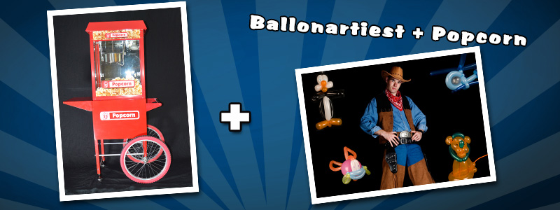 Ballonartiest & Popcorn uitdelen