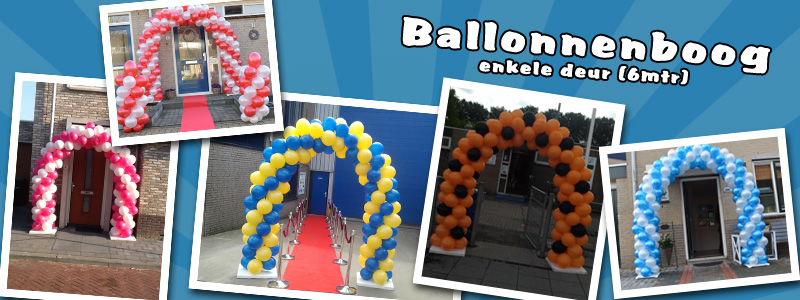 Ballonnenboog 6 meter (enkele deur)